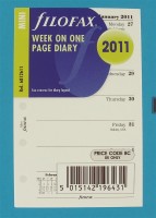 Diary mini refill week on 1 page 